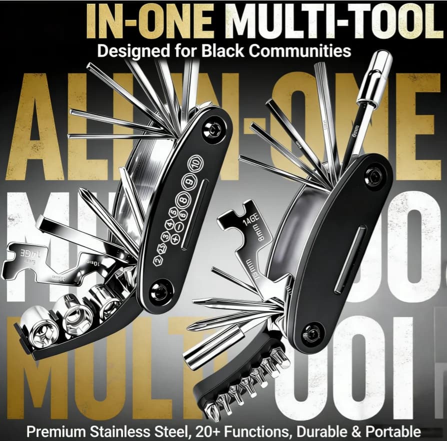 Foldable Multi-Tool Bike Repair Kit 87.7mm Portable Allen Wrench Set Bicycle Maintenance Gear
