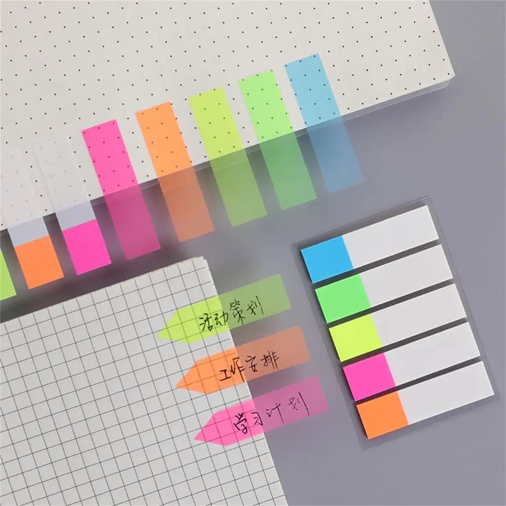 Carta Fluorescente Adesiva per Appunti Segnalibro Adesivo Colorato Blocco Note Fluorescente Note Adesive Color Caramella