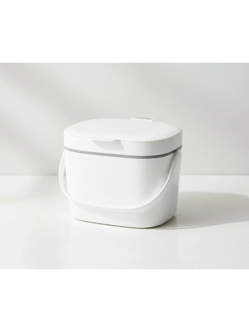 Contenitore per compost facile da pulire Contenitore per rifiuti da cucina da 1,75 galloni Bianco ecologico senza odori