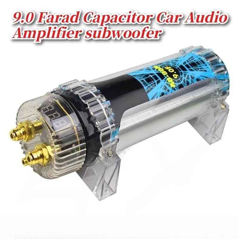 Condensatore da 9.0 Farad per Audio Auto, Super Condensatore Digitale Power Bank per Amplificatore Subwoofer e Miglioramento Bassi
