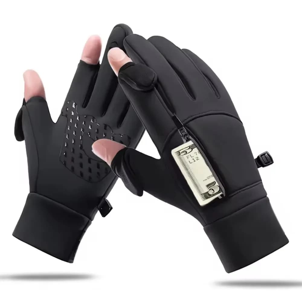 Guanti invernali caldi per touch screen Guanti da esterno antivento impermeabili a prova di freddo da uomo che guidano guanti da sci da pesca in bicicletta