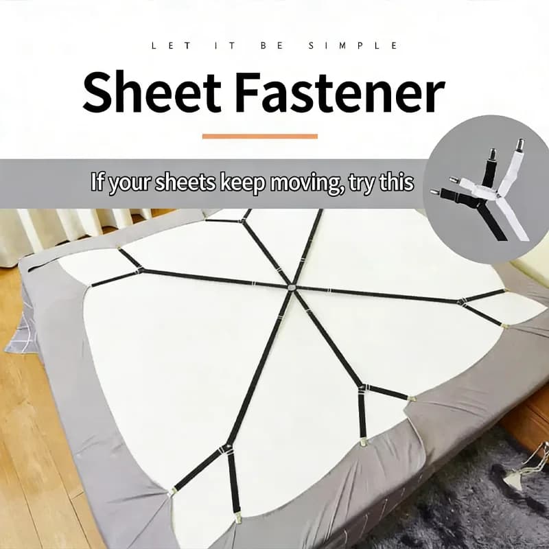 Anti-slip sheets, invisible, for domestic use, bed linen clips, fixing straps for mattress, anti-slip elastic rope for duvet cover