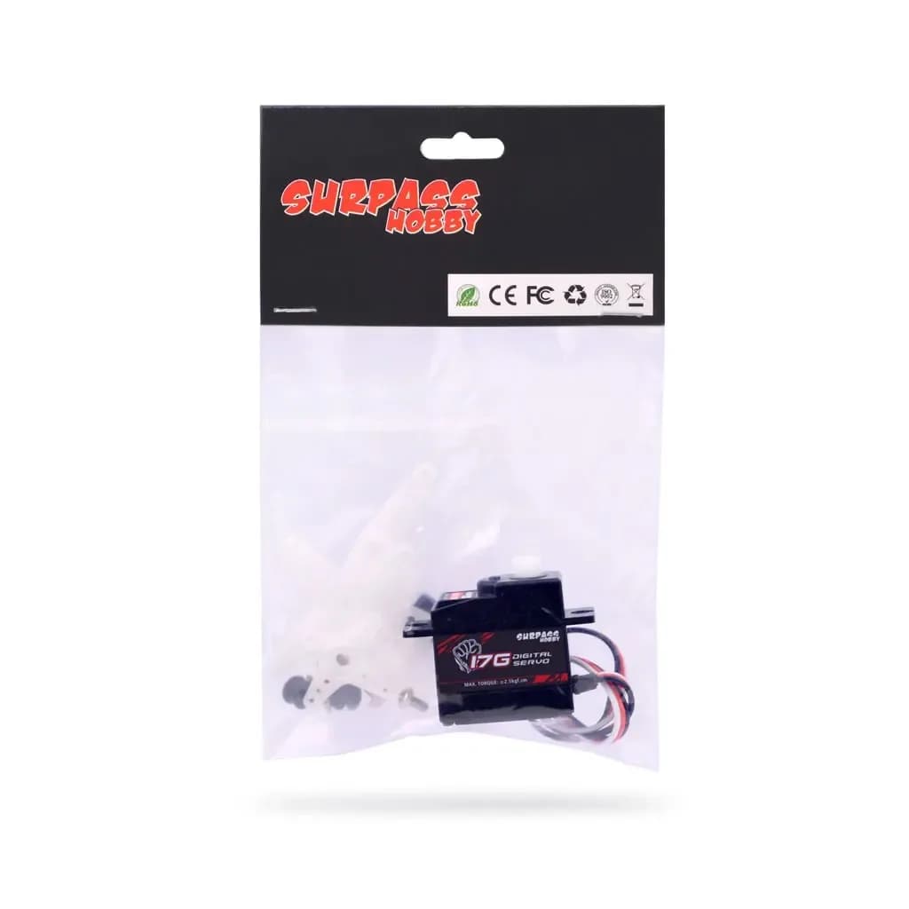 SURPASS HOBBY 17G Digital Servo Plastic / Metal Gear for 1/18 RC Car Truck Crawler Tank Airplane Drone Robot Boat Wltoys MN WPL