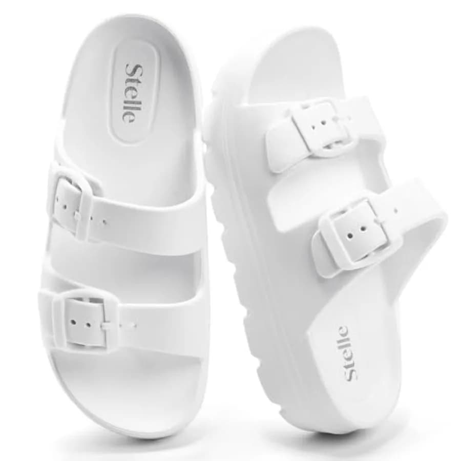 Sandali a doppia fibbia per bambina, ciabatte per bambino, scarpe estive, da doccia, da spiaggia, da piscina, slip-on Clouds