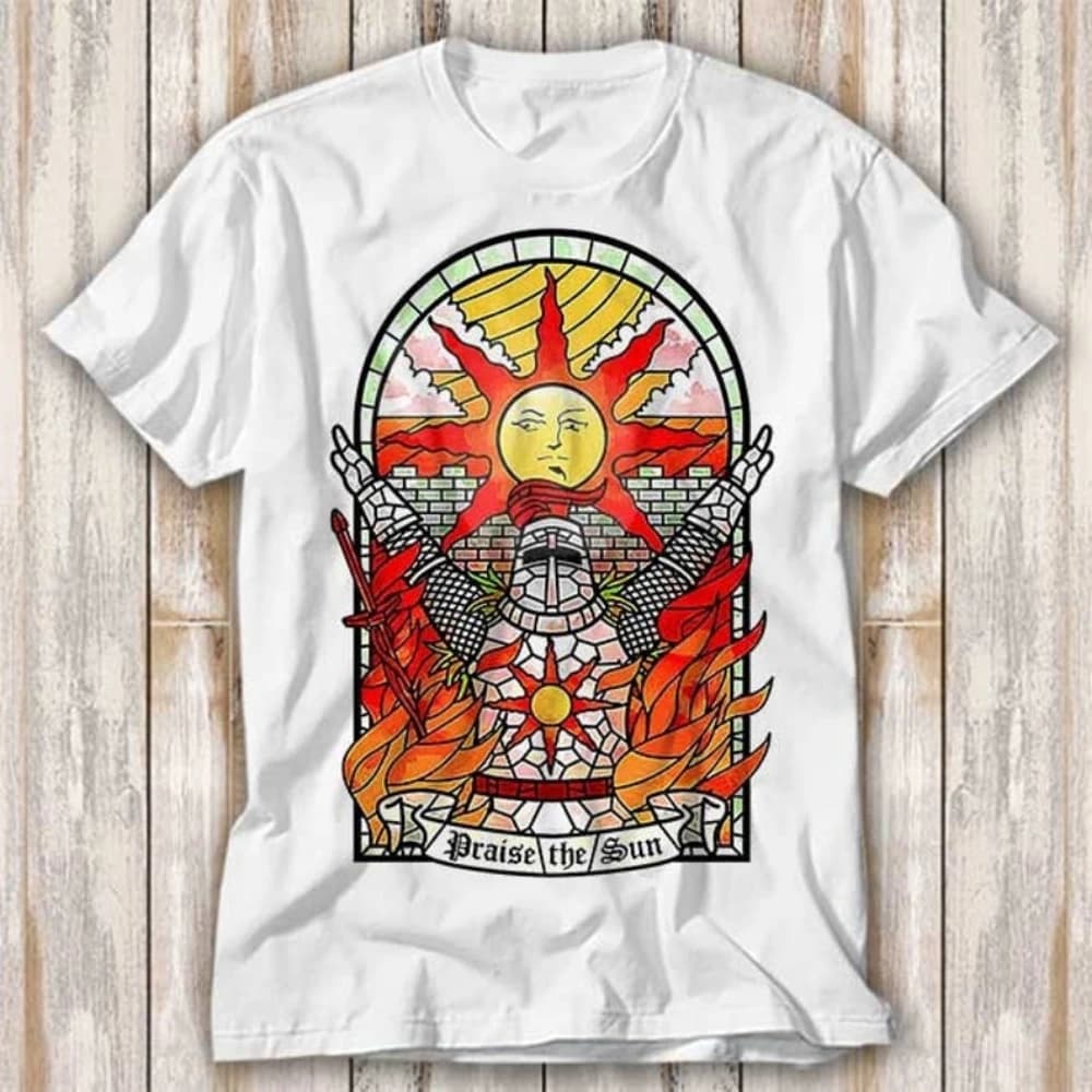 Lode Il Sole Tarocchi Carta Grazie a Dio Gioco Online Dark Souls Gamer T Shirt Best Seller Divertente Film Regalo Musica Meme Top