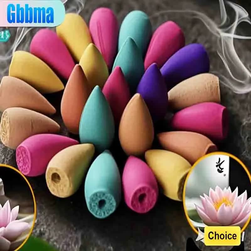 GBBMA Incenso a riflusso misto - 6 aromi unici per il rilassamento e la meditazione, ingredienti naturali