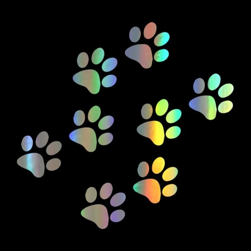 D8KE 8PCS Cats Paws Car Stickers Strong Pet Material for Truck Laptop Bottle