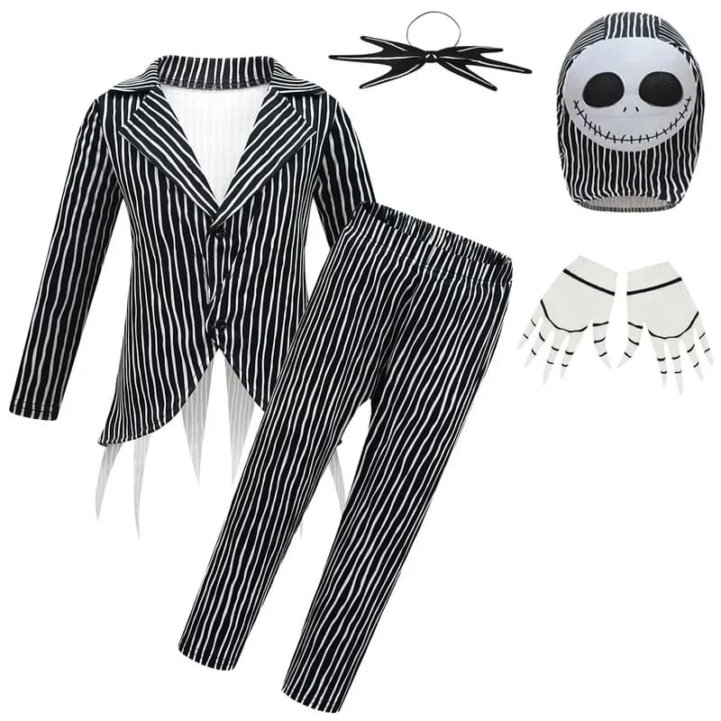New 2026 s Nightmare Before Christmas Clothes J-Jack Skellington Cosplay for Fancy Halloween Costume S-Sally COS