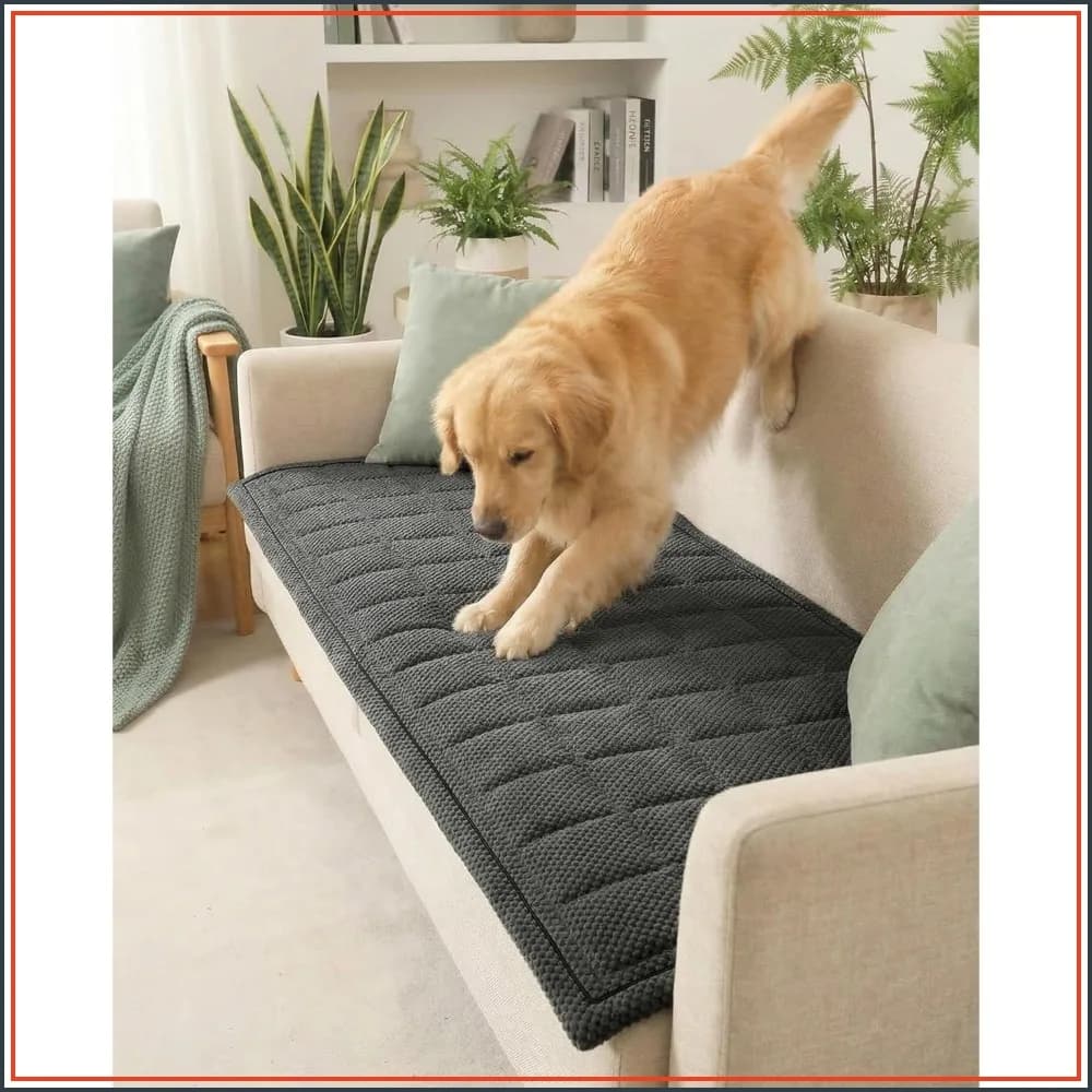 Waterproof Sofa Cover for Pets, Non-Slip Couch Protector for 3 Cushion Sofa, Washable Furniture Cover (27.6" x 59")