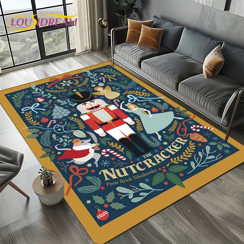 Christmas tree cartoon New Year's Scratch Fiabe Carpet Cartoon For Living Room Bedroom Decoration Home Sofa, Kids Mat