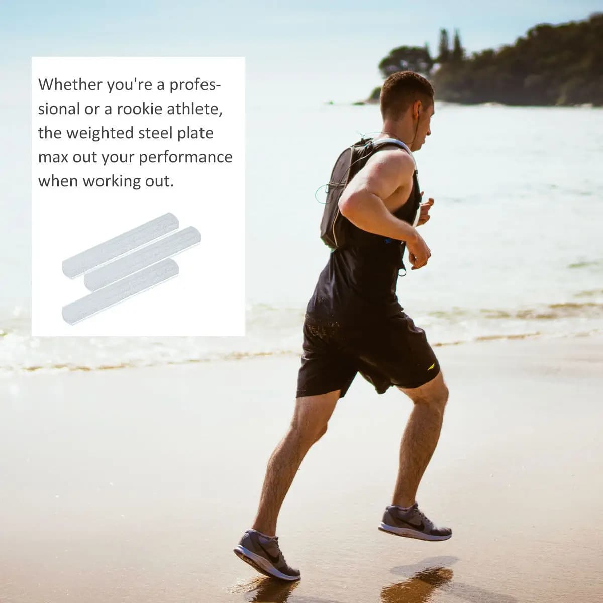 Set of 6 Heavy Steel Plates, Premium Fitness Equipment, for Home Gym, Running, Walking, Jogging and Athletic Training