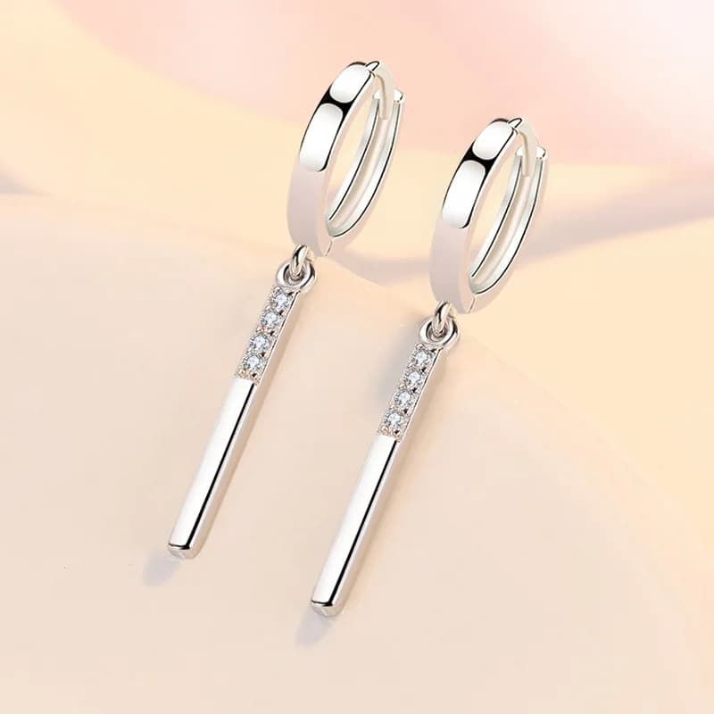 Orecchini in Moissanite Colore D Scintillante, Argento Sterling 925, Classici Orecchini a Cerchio Brillanti per Donna, Gioielli Raffinati