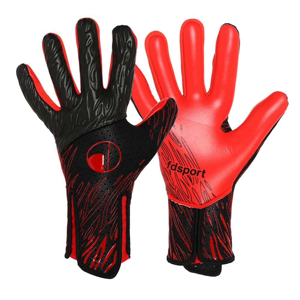 Guanti da Portiere in Lattice 4mm Traspiranti Antiscivolo per Calcio, Allenamento e Partite, Protezione Dita, Presa Resistente e Confortevole
