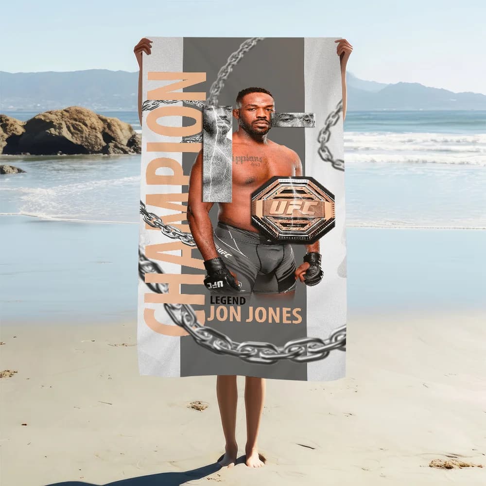 J-Jon J-Jones U-UFC Asciugamano da spiaggia Asciugamani morbidi da piscina ad asciugatura rapida Regalo per viaggi Palestra Doccia Sport da campeggio