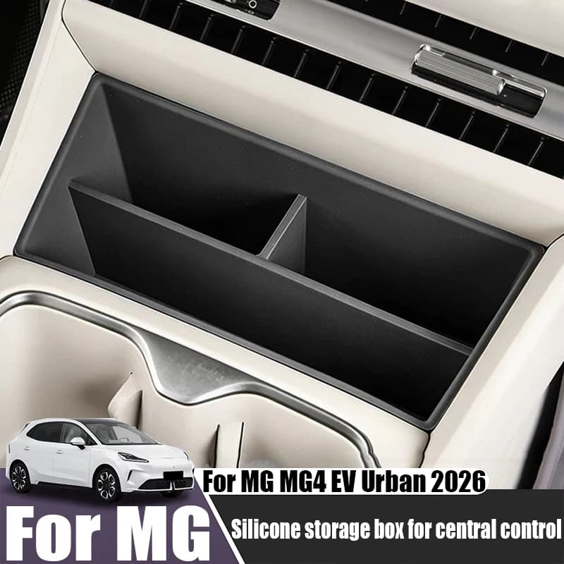 Per MG MG4 EV Urban 2026: Scatola portaoggetti anteriore per console centrale modificata, in silicone, accessori per auto