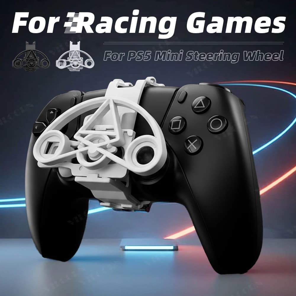 Mini volante da corsa per controller PS5 Giochi da corsa Sostituzione giochi migliorati per accessori controller PS5 Pro/Slim