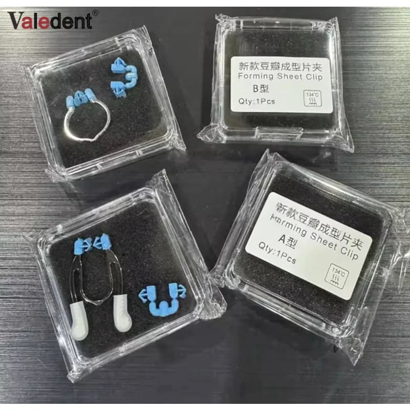 5Box Dental Matrix Sectional Contoured Matrices Clamps Wedges Metal Spring Clip Rings Dentist Tools Dental Lab Instrument