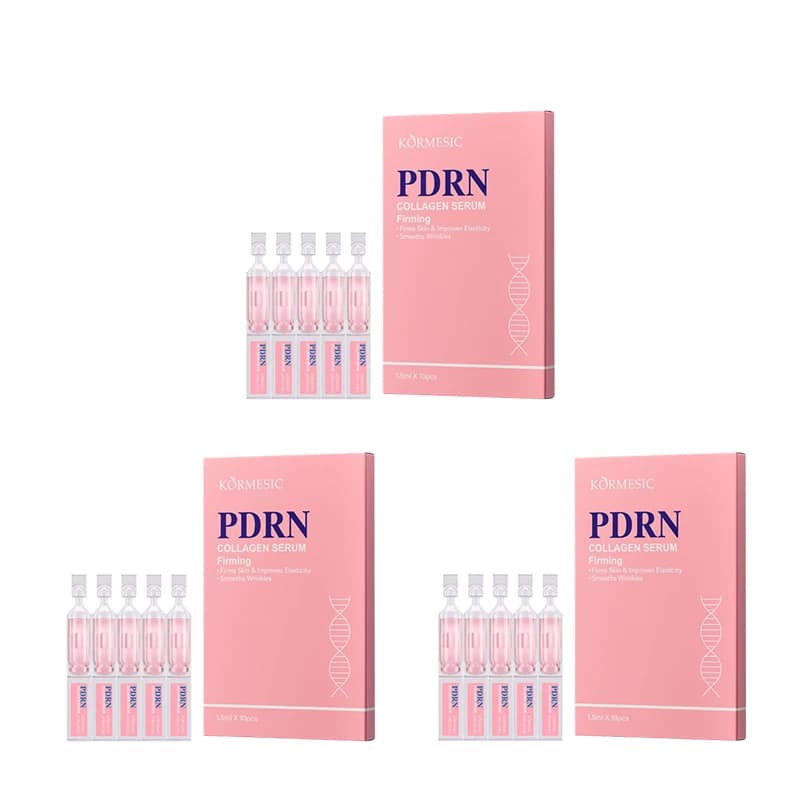 PDRN Collagen Serum 1.5ml×10pcs Hydrating Moisturizing Face Essence Portable Box Set Travel Size Nourishing Soothing Skin Care