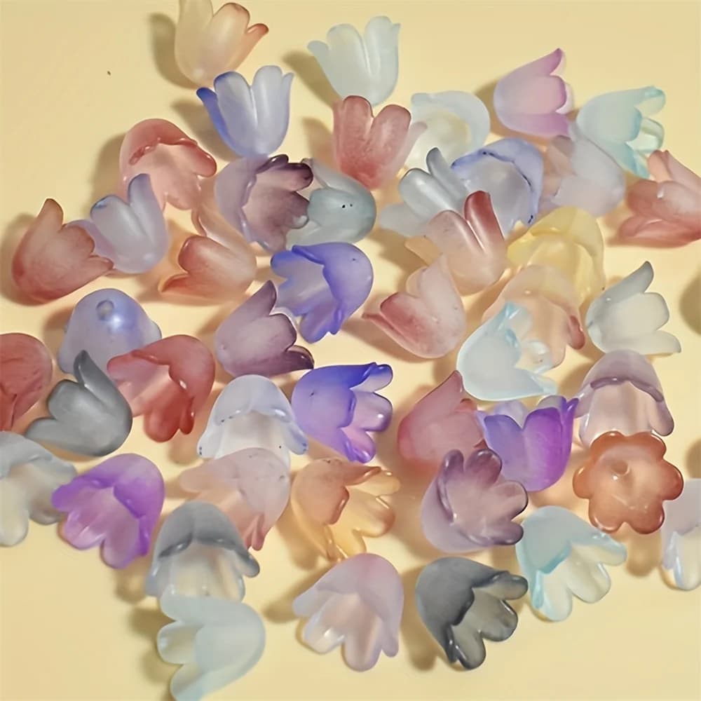 11mm gradient wind chime flower mixed color pack, about 50 pieces can be made into a bracelet necklace decorative bead