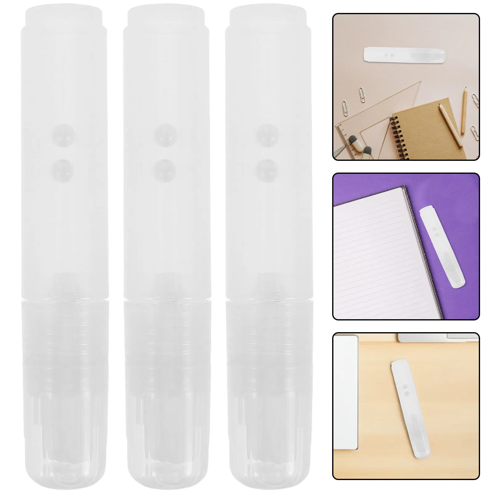 3Pcs Marker Pen Empty Tube Plastic Paint Marker Refillable Tubes for DIY Acrylic Oil Chalk Painting on Wood Rock Glass Metal