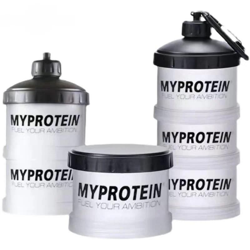 Contenitore Portatile per Proteine in Polvere, Scatola per Integratori Alimentari, Bottiglia per Conservazione Supplementi Fitness, Design Ergonomico in Stile Giapponese