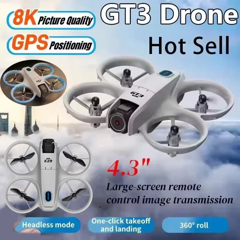 GT3 Drone 8K HD Dual Cameras GPS 5G Professional Aerial Photography Remote Control Aircraft with VR Glasses Quadcopters UAV Dron