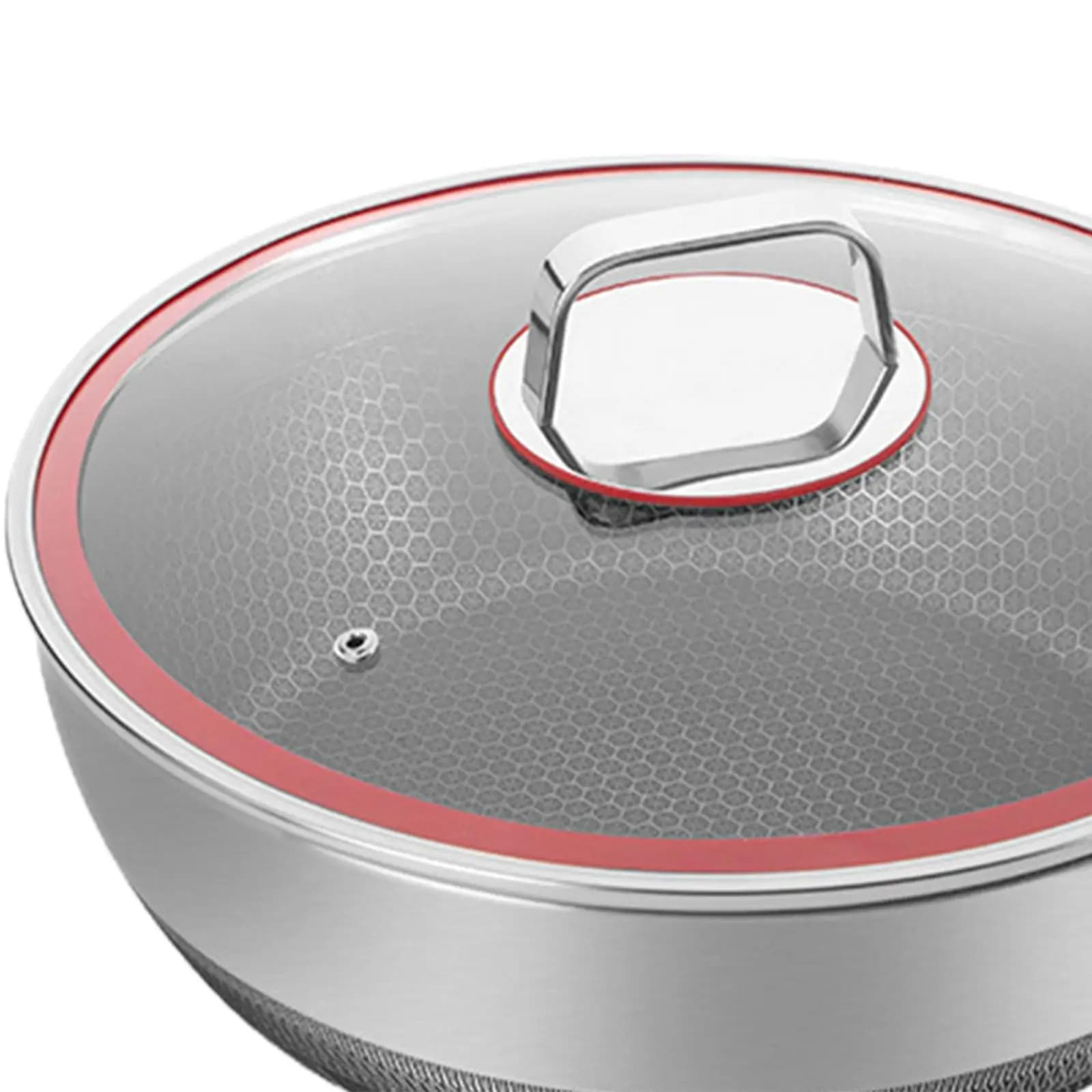 Stainless Steel Frying Pan Deep Frypan Flat Bottom Universal Wok Pan