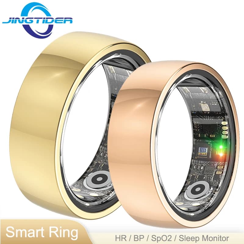 R1000 Fashionable Smart Stainless Steel Ring IP68 Waterperoof Heart Rate Blood Oxygen Pressure Monitor Elegant finger ring Man Woman