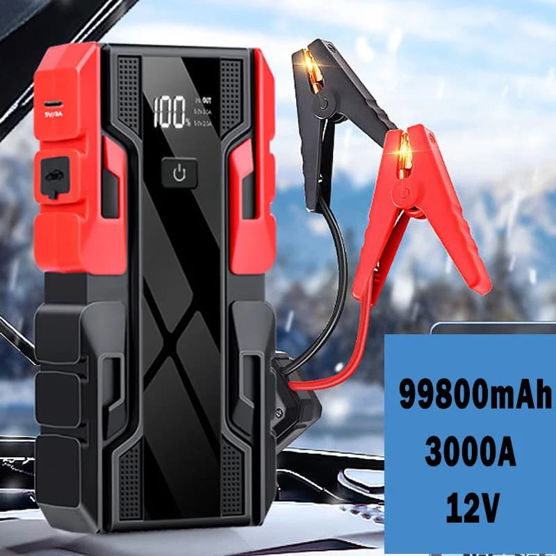 99800mAh 12V Auto Salto di Avviamento Batteria di Auto Avviamenti Banca di Potere Portatile 12V 3000A Dispositivo di Avviamento Booster Benzina Diesel Auto