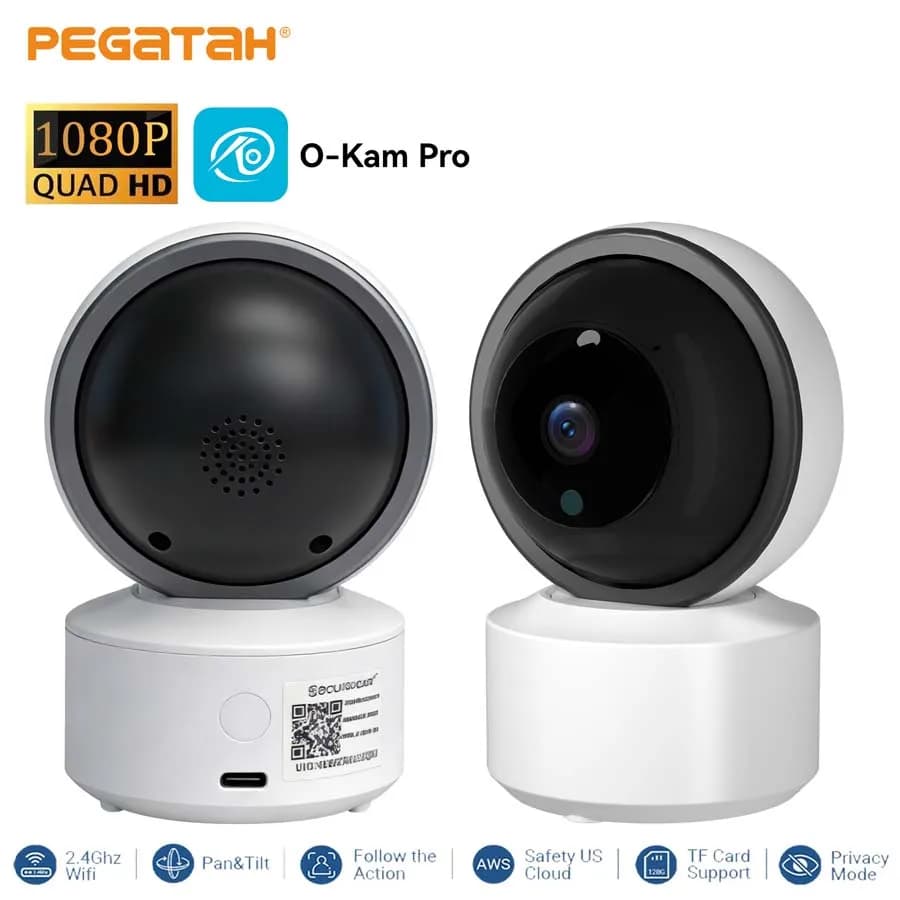 Telecamera di Monitoraggio per Bambini WiFi 5MP, Videocamera di Sicurezza Domestica 2K HD con Rilevamento del Movimento, Audio Bidirezionale, Facile Configurazione, Visione Diurna e Notturna
