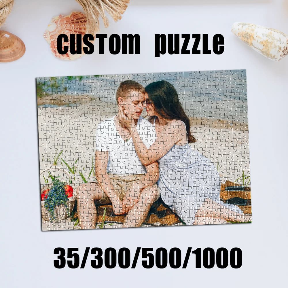 35/300/500/1000pcs Personalized Custom Photo Puzzle candid photo Customize Toys Personalized Jigsaw Puzzles Handmade Gifts