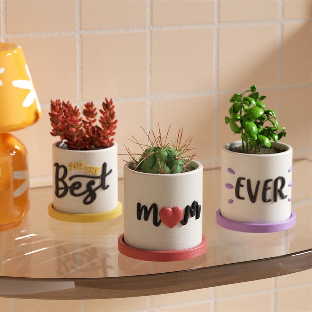 Nicole Vaso per piante e vassoio Stampo in silicone per calcestruzzo Vaso per piante grasse Stampo per produzione di cemento Stampo per fioriera Stampo per Gesmonite