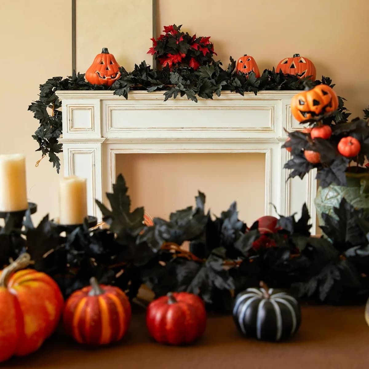 Artificial Plants Smaple Leaf Vine Flowers Halloween Christmas Holidays Wedding Home Garden Outdoor Decorations Autumn DIY Gifts