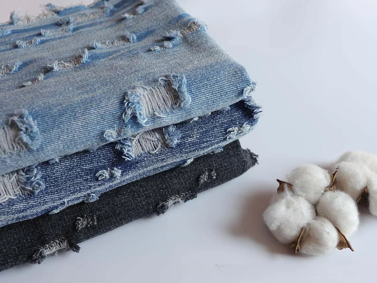 Tessuto denim in puro cotone lavato ad acqua Jeans alla moda Cappello Giacca Borsa Tessuto da cucito fai da te