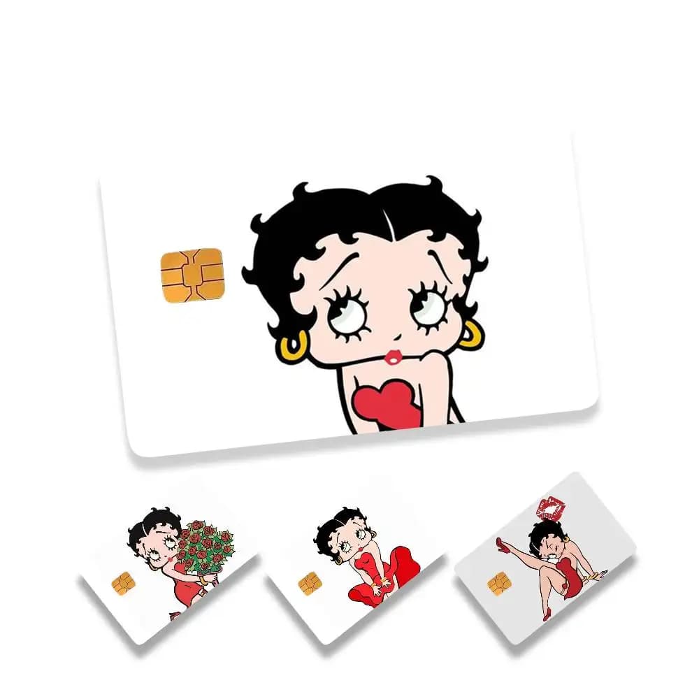 Adesivi Protettivi Impermeabili HD B-Betty Cute B-Boops per Carte di Credito, Bancarie e da Gioco