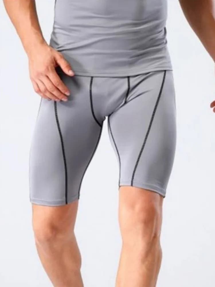 Men's Shorts for Fitness, Running and Training, Fitting, Breathable, Rapid Drying, Elasticized with Decorative Charm, Gym Shorts