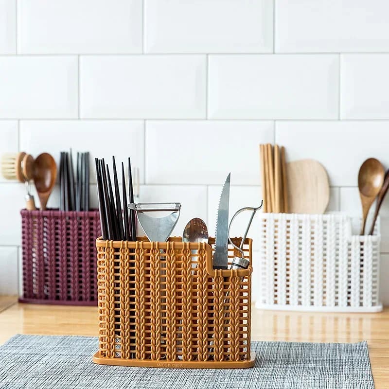Utensili stendibiancheria portacoltelli scolapiatti portaposate portaposate cucchiaio forchetta porta bacchette vassoio da cucina per Organizer da cucina