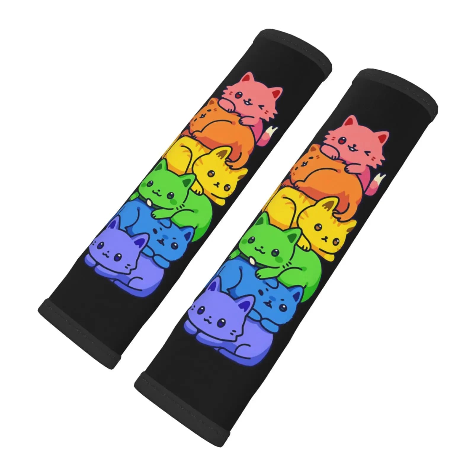 Covers safety belt for cars Rainbow Cat Set of 2 pieces Universal protection for shoulders Comfortable neck anti pinch Automotive accessories