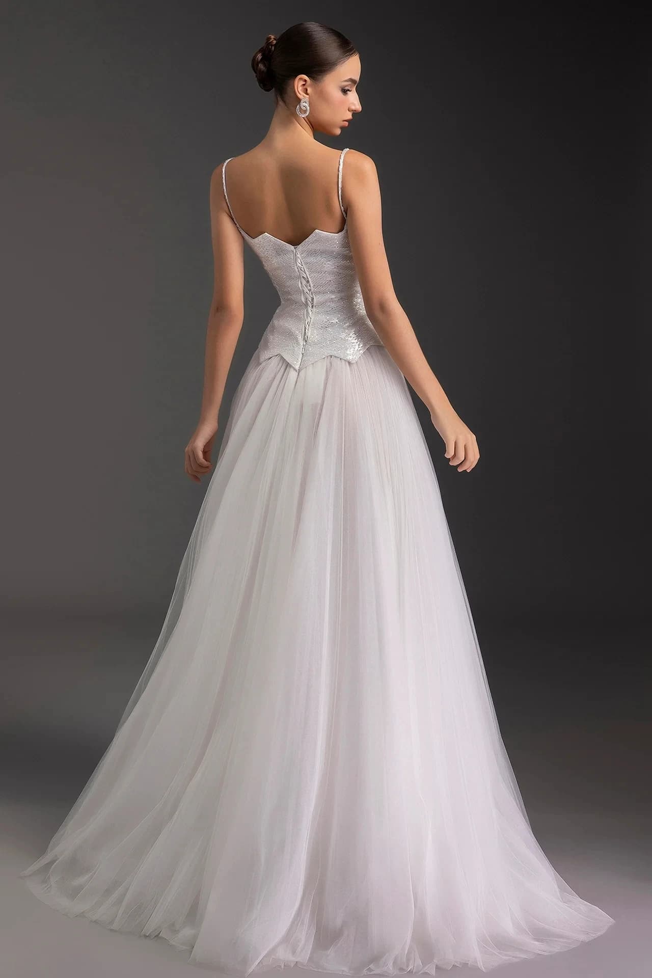 Women's Tulle A-line Floor Length Party Dresses Spaghetti Strap Sleeveless Prom Gown Customized Elegant White Evening Dress 2026