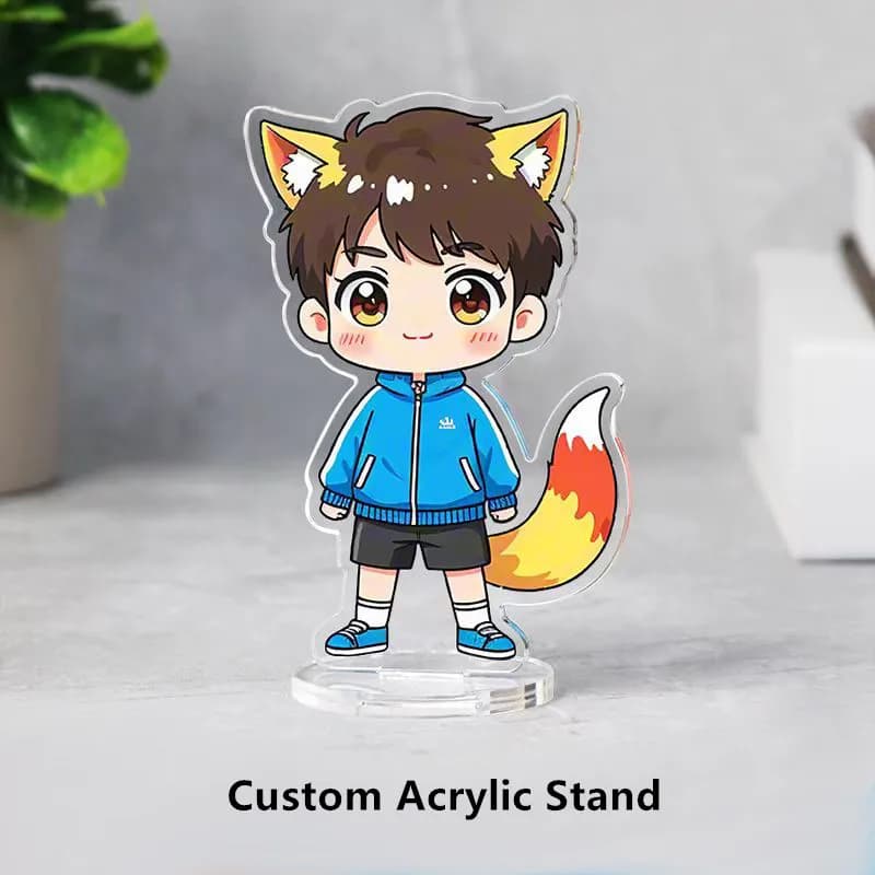 Standee Personalizzati con Foto, in Acrilico Trasparente Stampato su Due Lati, per Figure Anime, Standee di Idoli K-Pop, Regalo di Compleanno per Fan