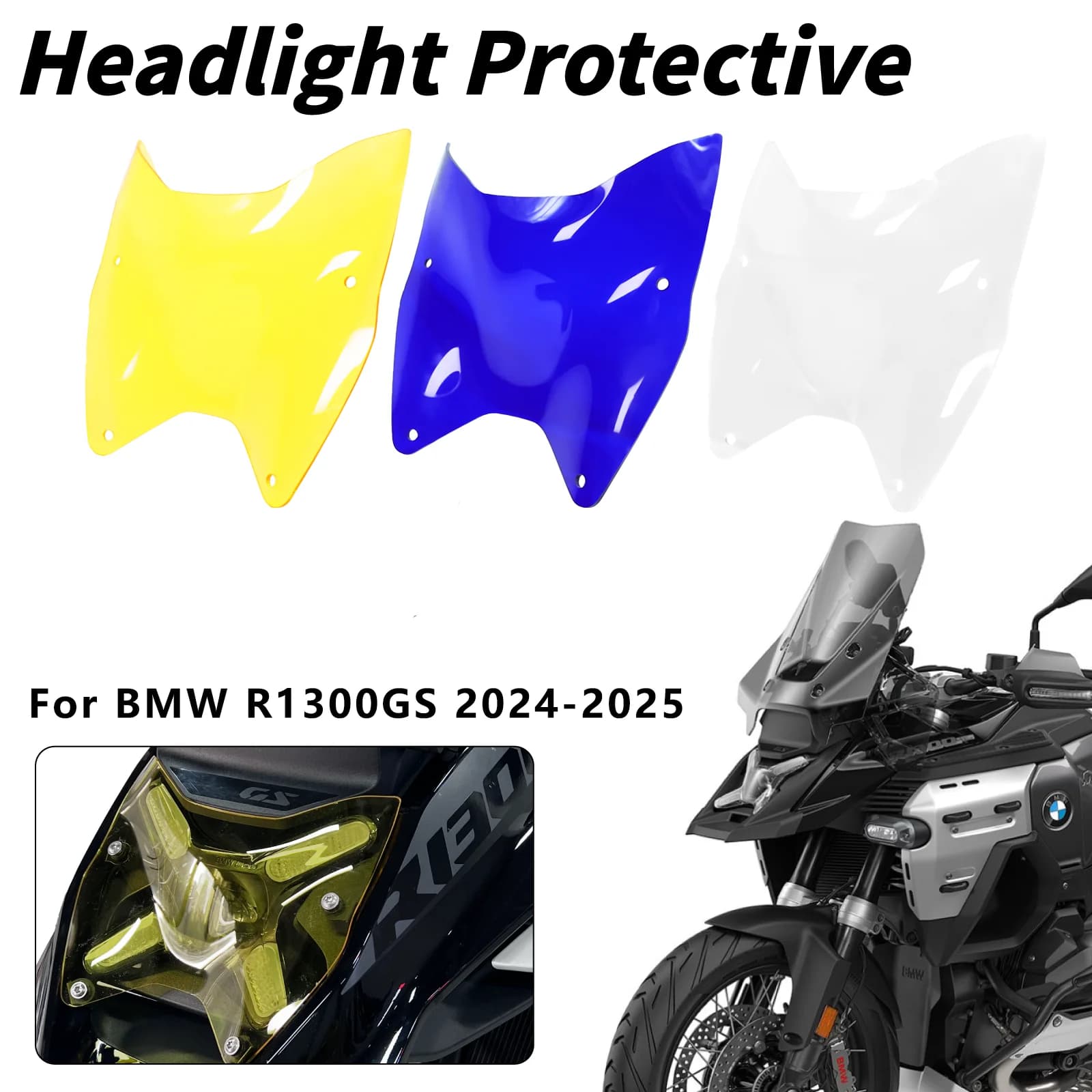 2024-2025 R 1300 GS Motorcycle Headlight Protective Cover Fit For BMW R1300GS Lighthouse Protection Lens New