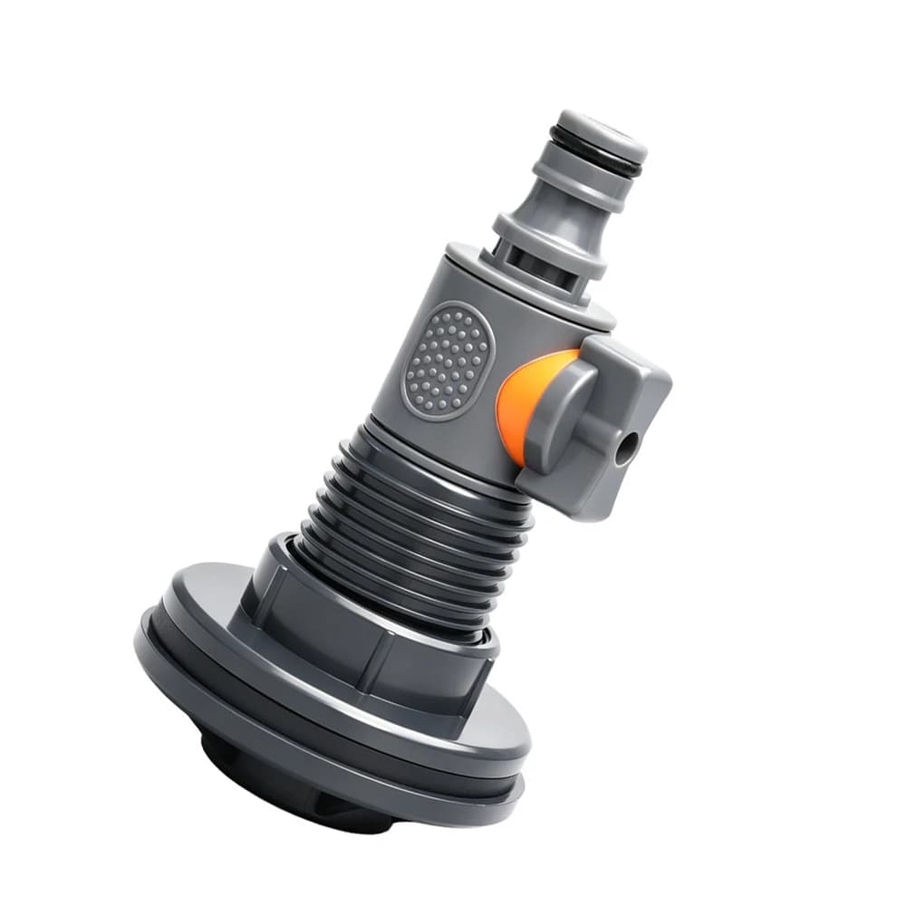 PVC IBC Water Tank Adapter With Valve Straight Nipple Stop Connector For Garden Hose Rainwater Harvesting System Quick Install