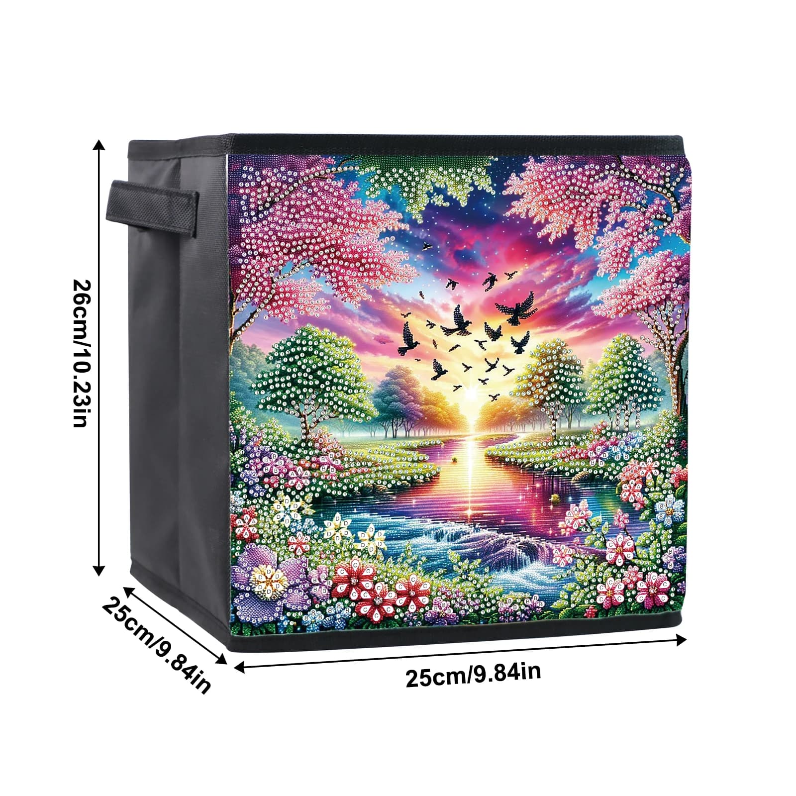 Kit di cestini portaoggetti per pittura artistica con diamanti di forma speciale, borsa portaoggetti per pittura artistica con diamanti a tema animale per decorare la casa, regalo artistico
