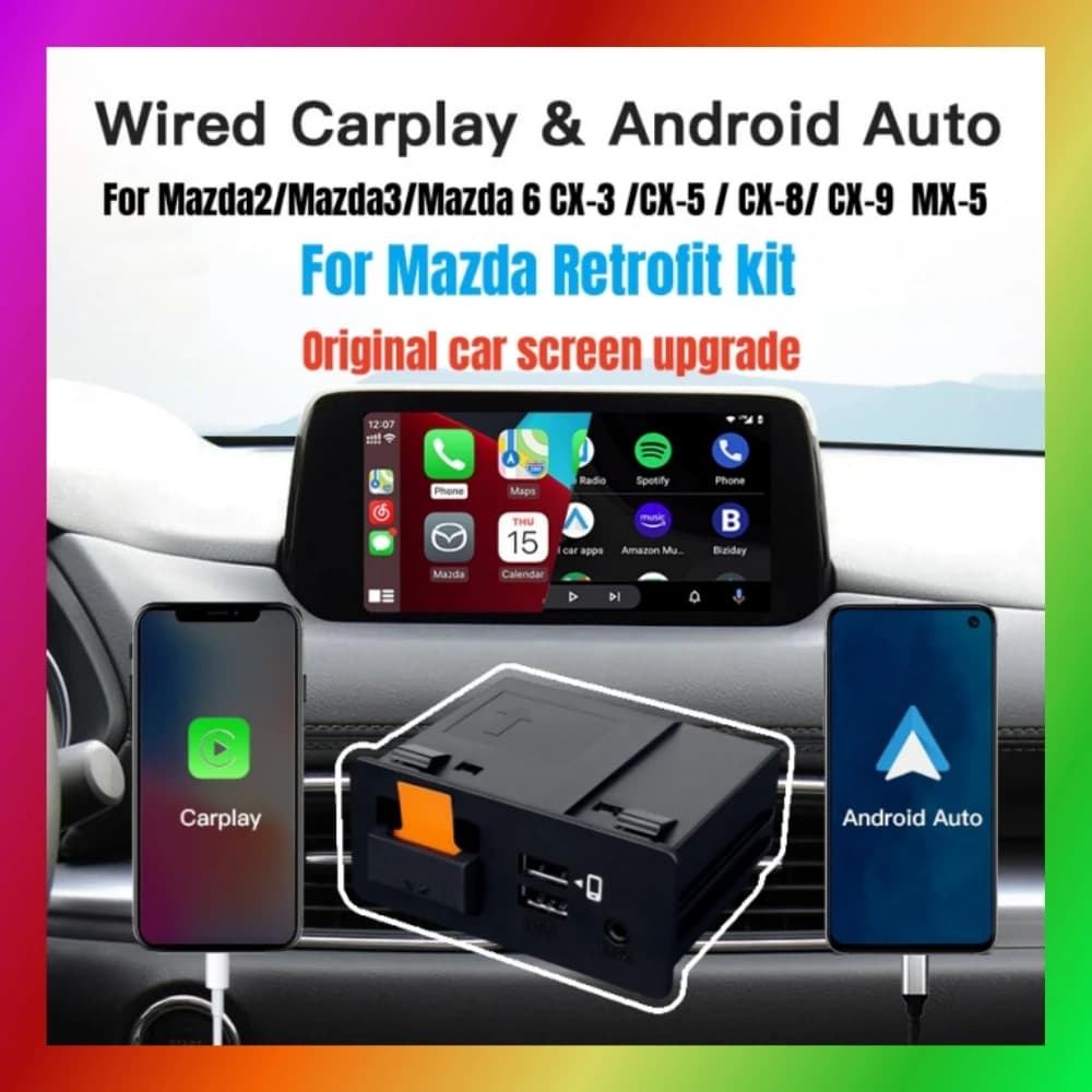 Nuovo aggiornamento CarPlay Android Auto USB Hub adattatore OEM per Retrofit Mazda 2 3 6 CX30 CX5 CX8 CX9 MX5 Miata TK78669U0C Kit