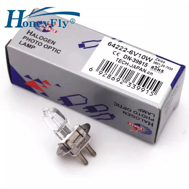 HoneyFly microscopio lampada alogena a fessura HLX 64222 PG22 6V 10W Warmwhite lampadina di illuminazione trasparente per Zeiss 3801-20-7030 10SL/STG