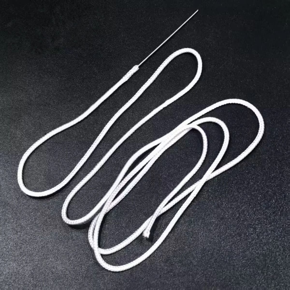 Non bruciare/Non carbonizzazione Stoppini di cotone in fibra di vetro lunghi 100 cm con ago per Zippo Zorro/Medi accessori per accendisigari a benzina