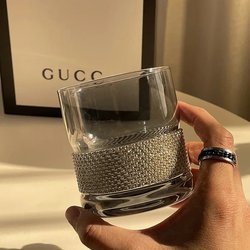 Light Luxury Diamond Glass Cup Beer Juice Coffee Water Cups tazza trasparente whisky Wine Glass Mug bicchieri resistenti al calore