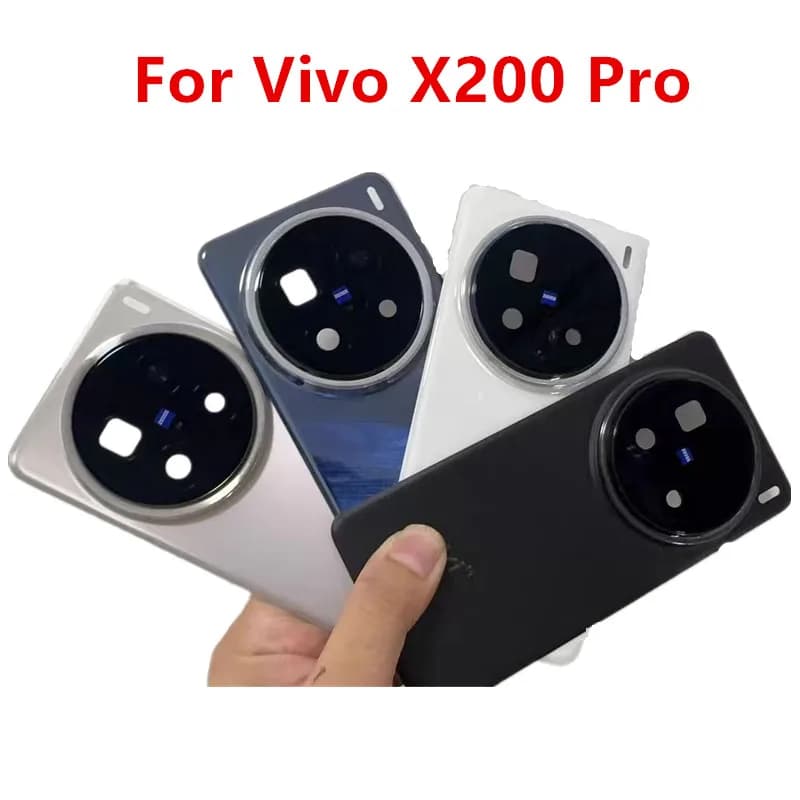X200Pro Housing For Vivo X200 Pro Battery Back Cover Repair Replace Door Phone Rear Case + Camera Lens V2413 V2405A V2405DA