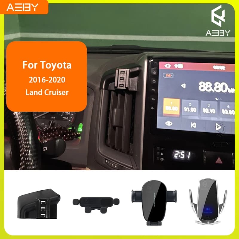 Supporto per Telefono per Toyota Land Cruiser 2016-2020, Base Fissa Speciale con Ricarica Wireless per Interni Auto