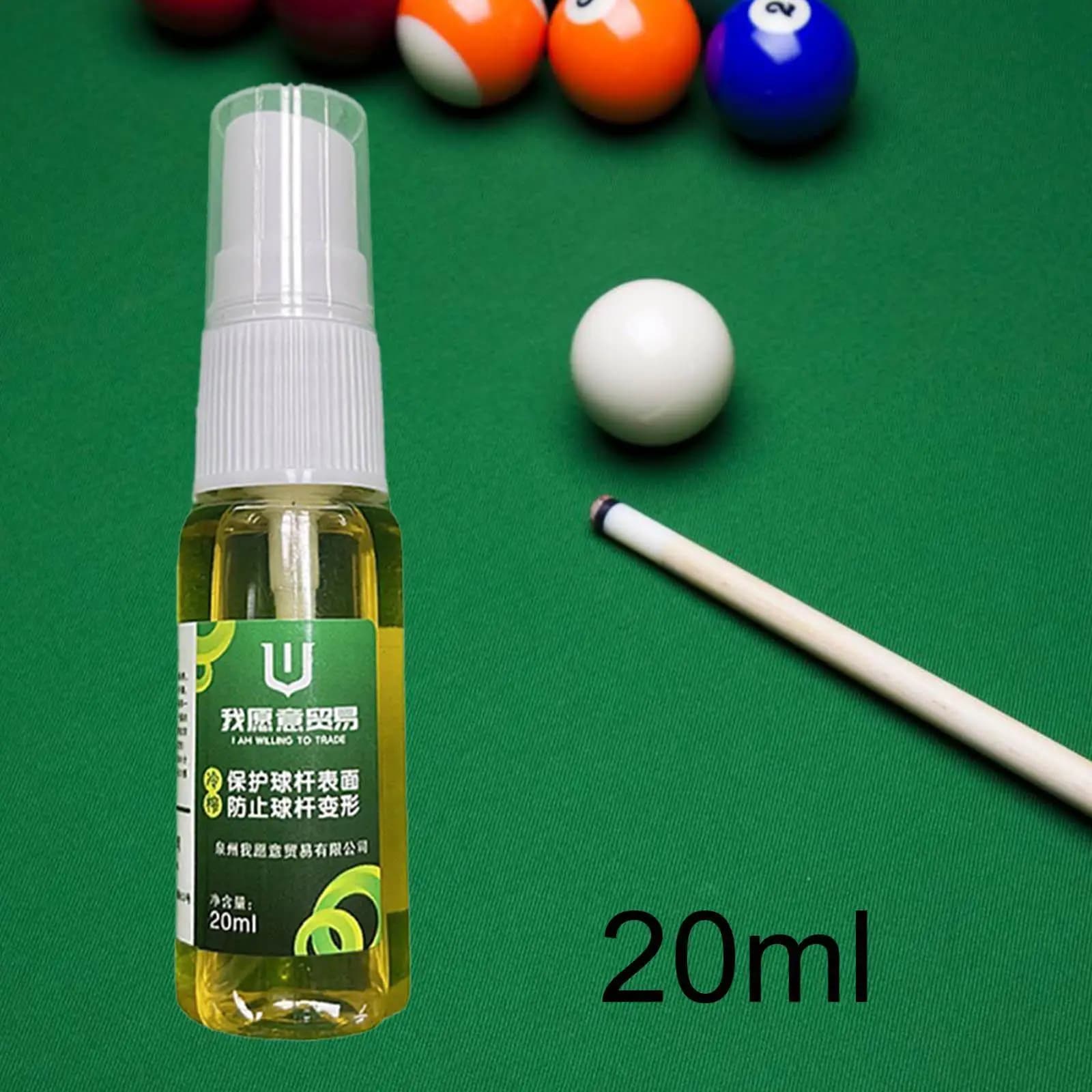 Olio per stecche da biliardo Olio per stecche da biliardo Anti-screpolature Portatile Rimuove lo sporco Detergente per stecche di olio per prestazioni migliorate